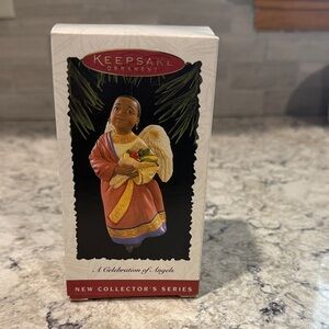 KEEPSAKE the Label Angel Figurine - Red and Gold